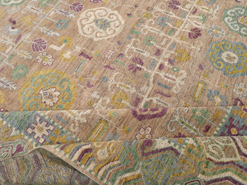 Modern East Turkestan Khotan Room Size Carpet, No.31716 - Gss