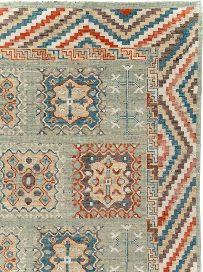 Modern East Turkestan Khotan Small Room Size Carpet, No.31717 - Gss