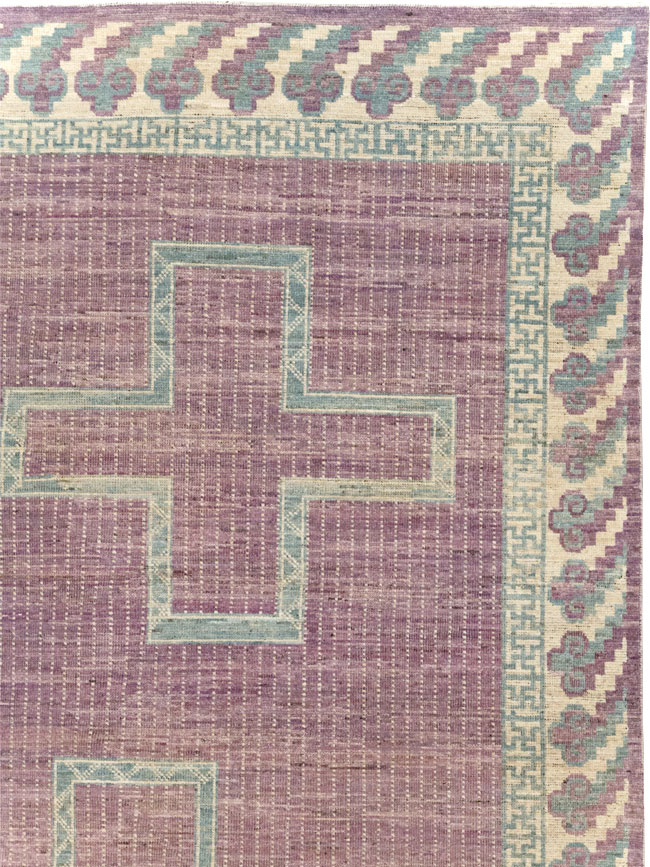 Modern African Tuareg Inspired East Turkestan Khotan Room Size Carpet, No.31720 - Gss