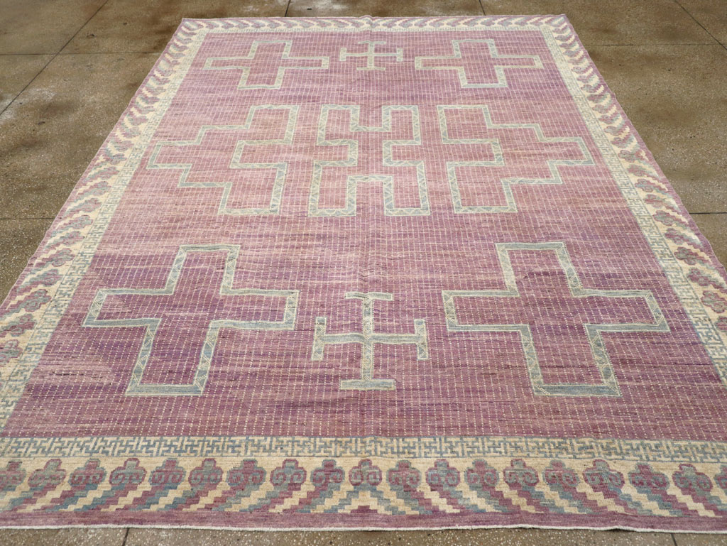African Tuareg Inspired Modern East Turkestan Khotan Room Size Carpet, No.31720 - Gss