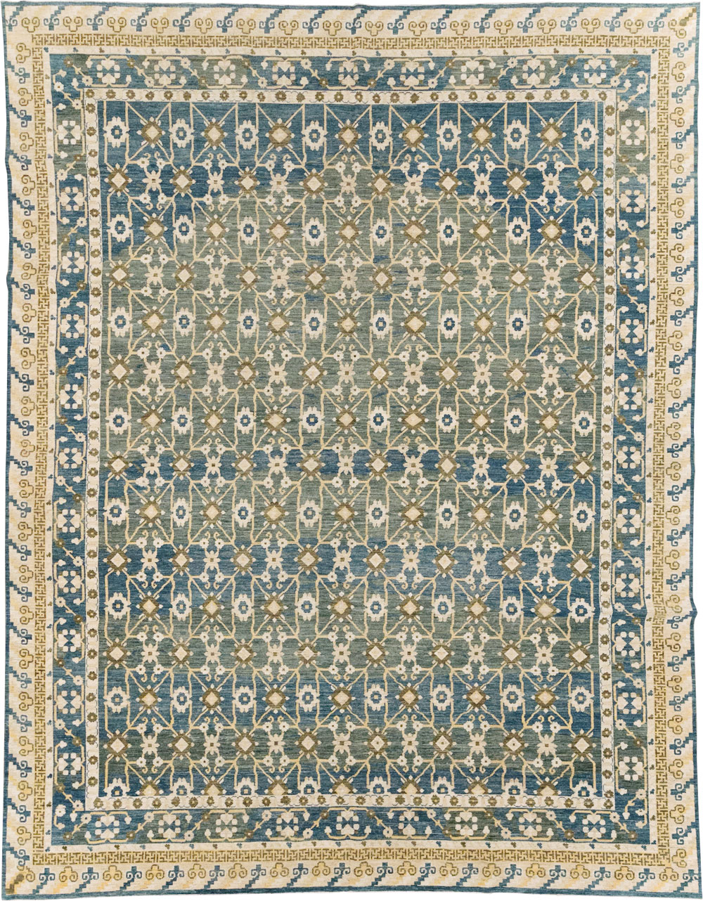 Modern East Turkestan Khotan Large Room Size Carpet, No.31721 - Gss