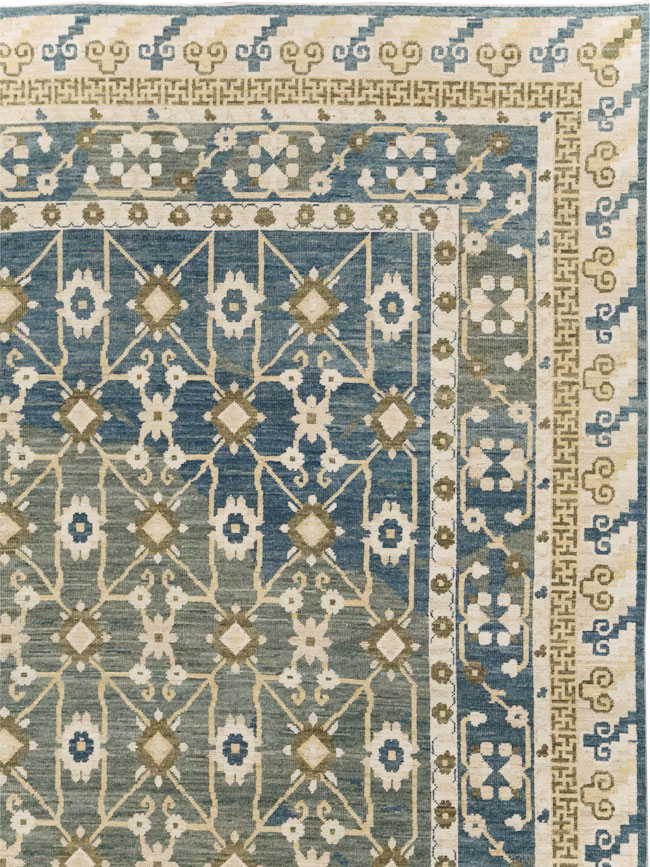 Modern East Turkestan Khotan Large Room Size Carpet, No.31721 - Gss