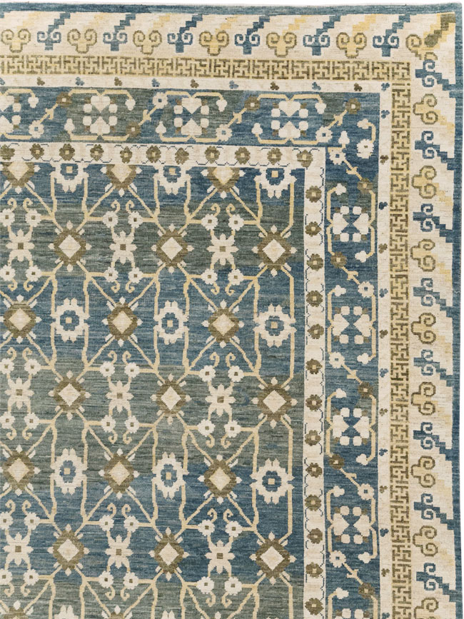 Modern East Turkestan Khotan Large Room Size Carpet, No.31721 - Gss