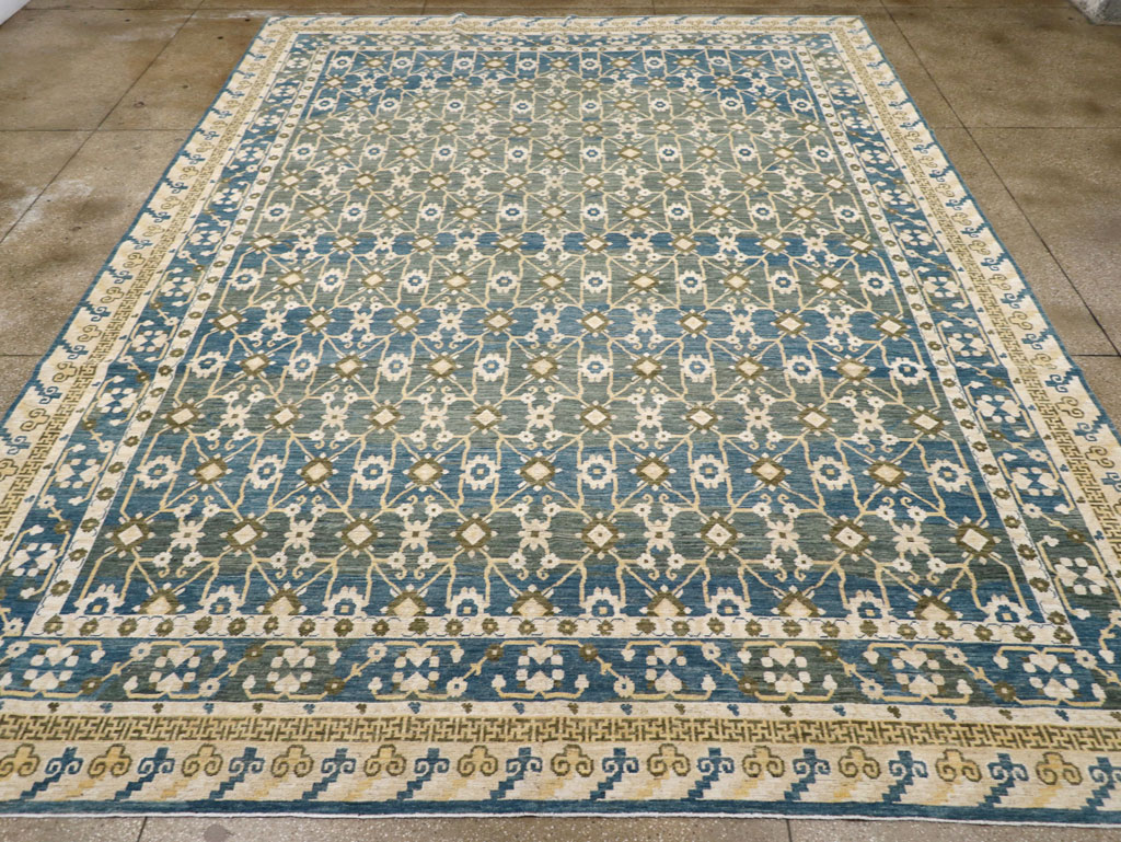 Modern East Turkestan Khotan Large Room Size Carpet, No.31721 - Gss