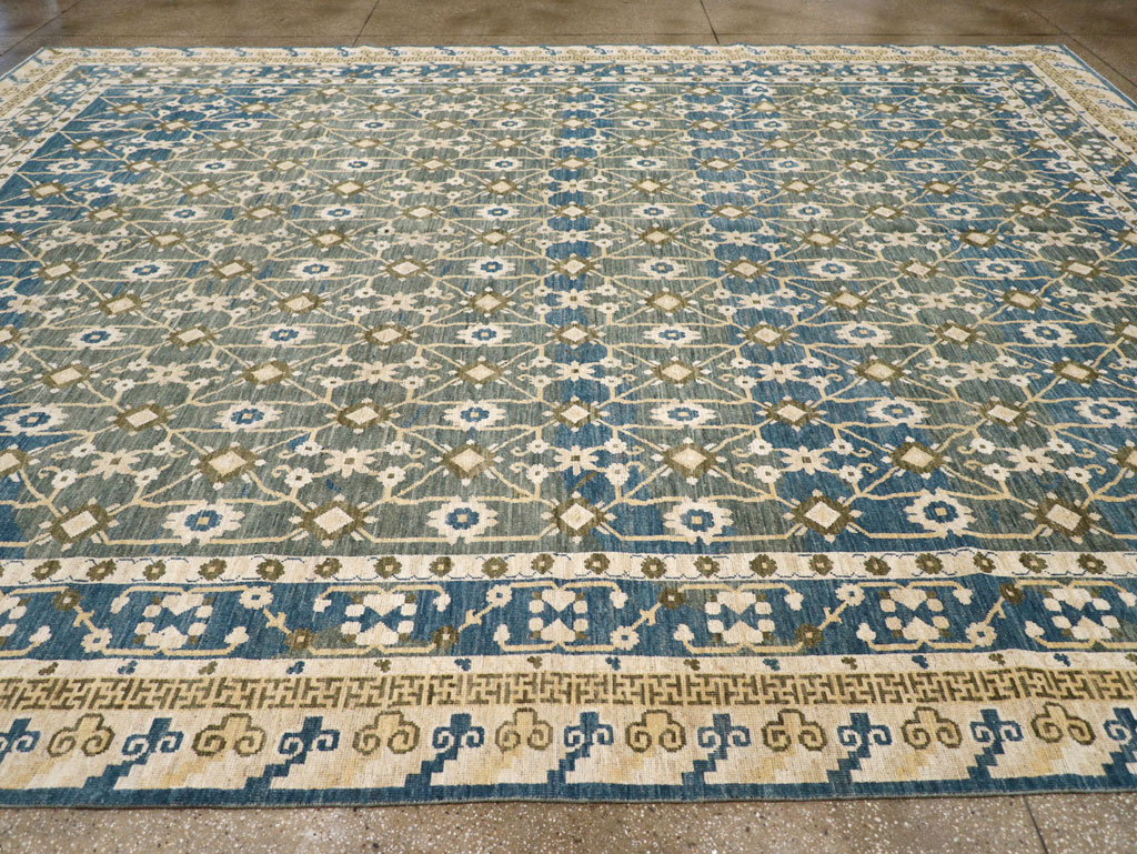 Modern East Turkestan Khotan Large Room Size Carpet, No.31721 - Gss