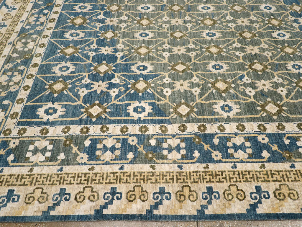 Modern East Turkestan Khotan Large Room Size Carpet, No.31721 - Gss