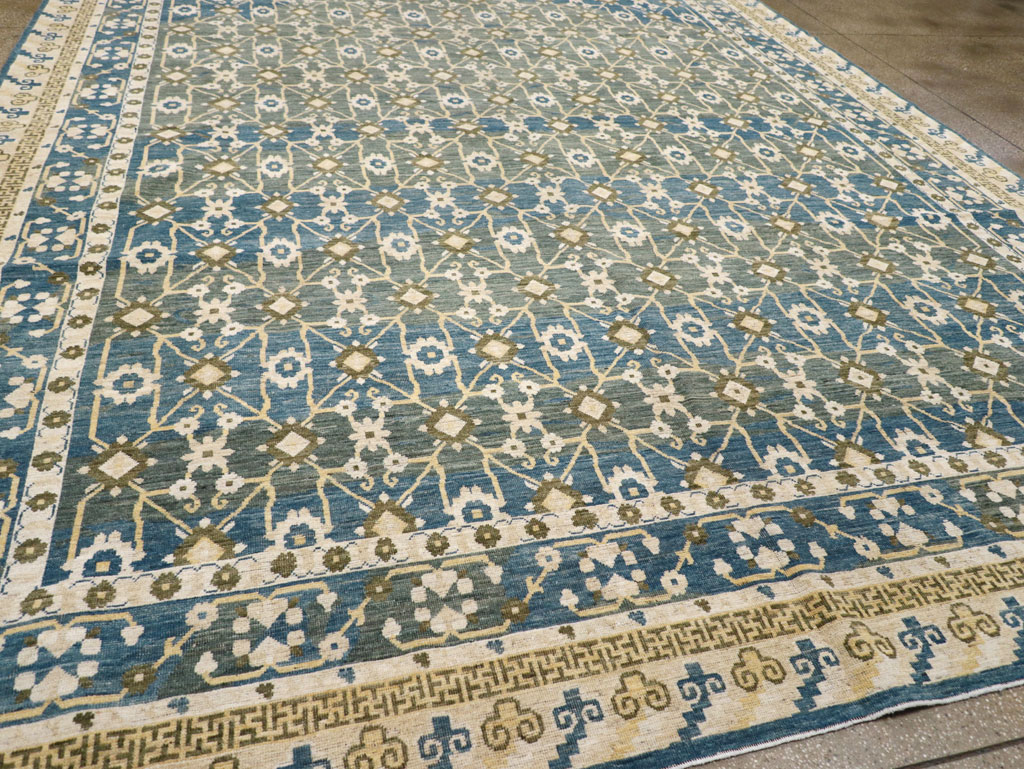 Modern East Turkestan Khotan Large Room Size Carpet, No.31721 - Gss