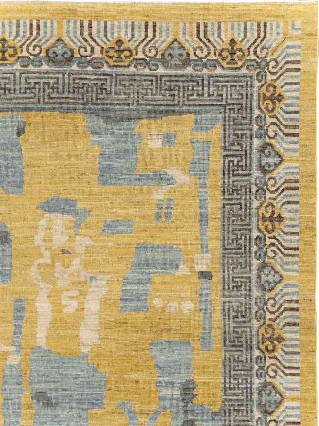 Modern East Turkestan Khotan Room Size Carpet, No.31722 - Gss