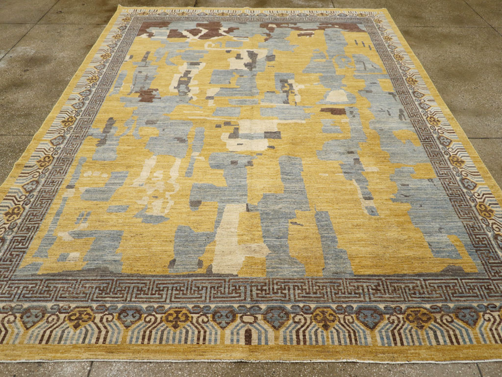 Modern East Turkestan Khotan Room Size Carpet, No.31722 - Gss