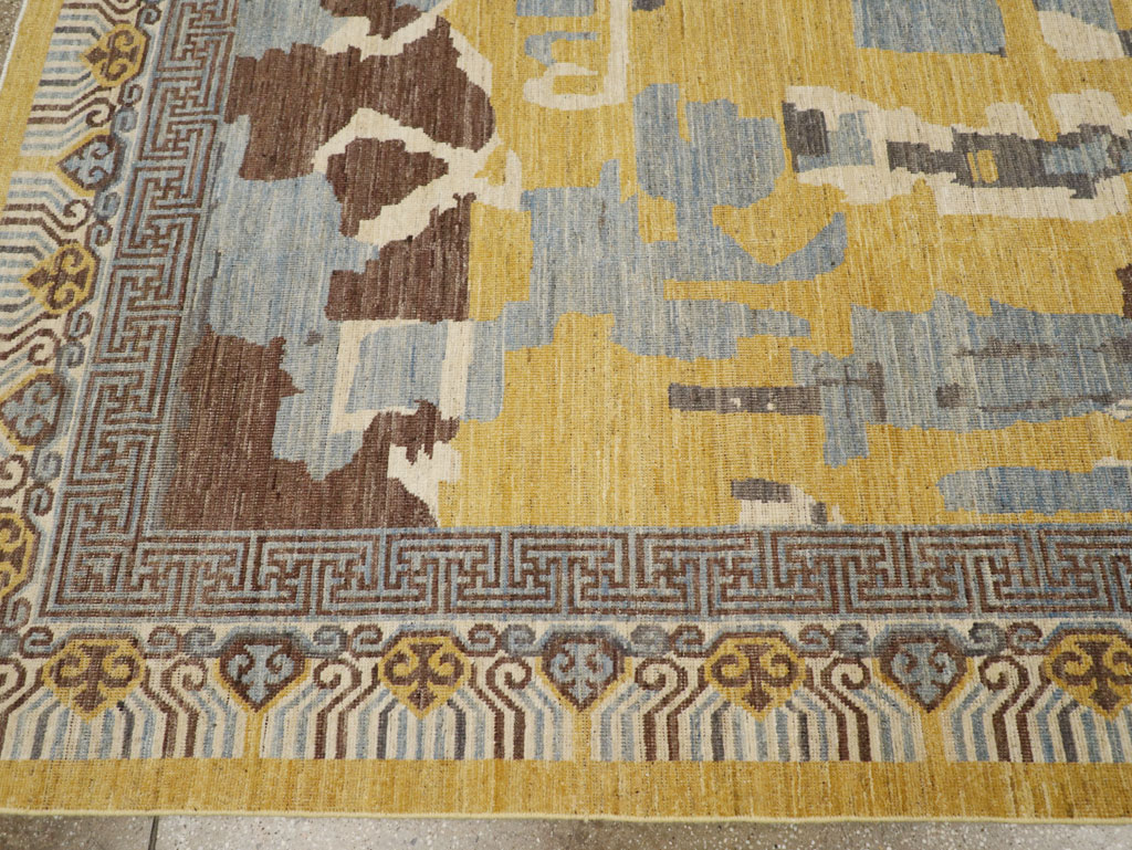 Modern East Turkestan Khotan Room Size Carpet, No.31722 - Gss