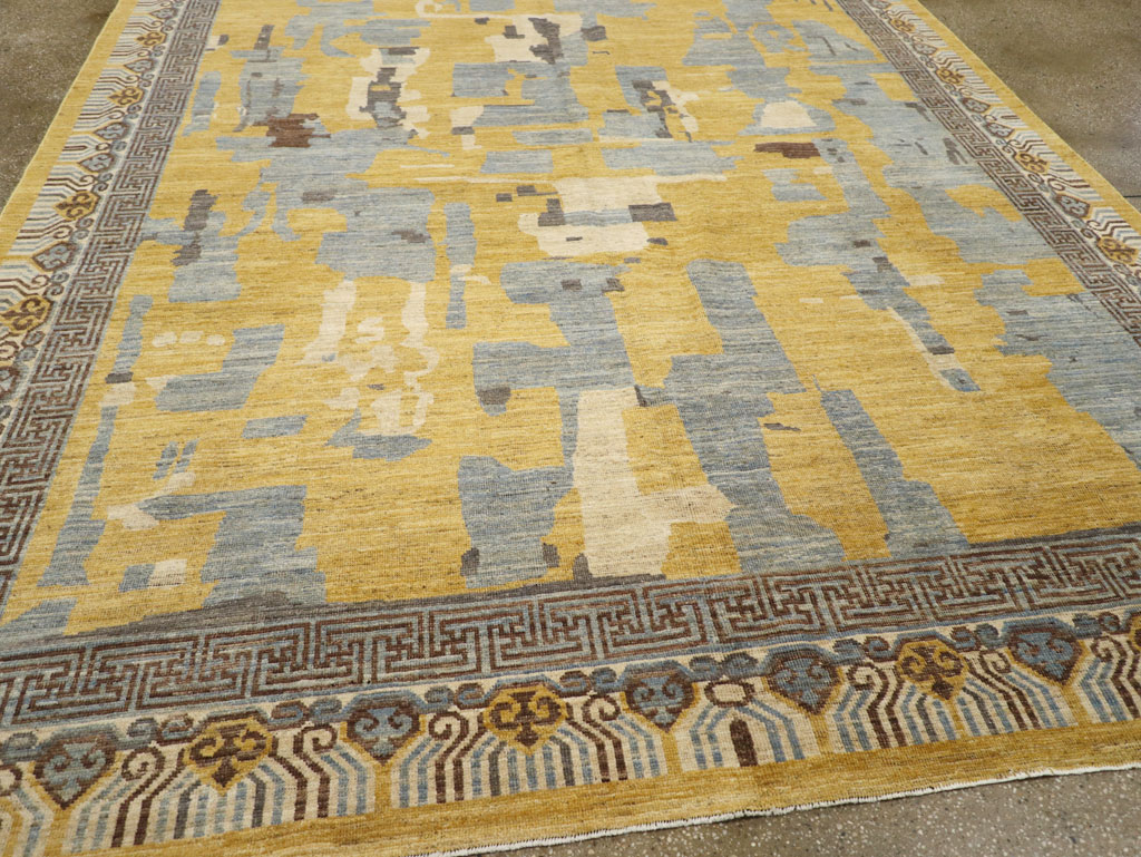 Modern East Turkestan Khotan Room Size Carpet, No.31722 - Gss