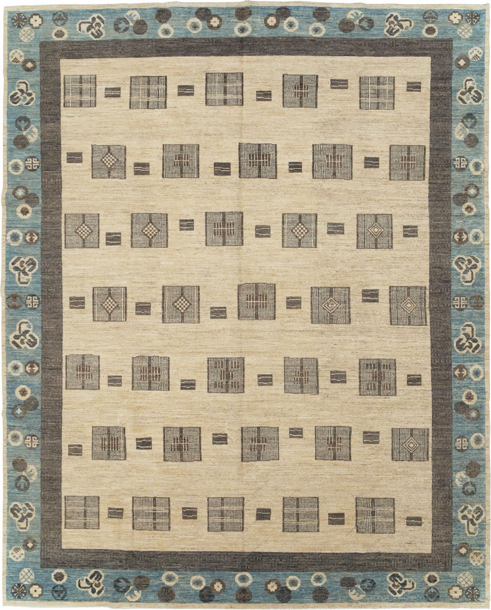 Modern East Turkestan Khotan Room Size Carpet, No.31724 - Gss