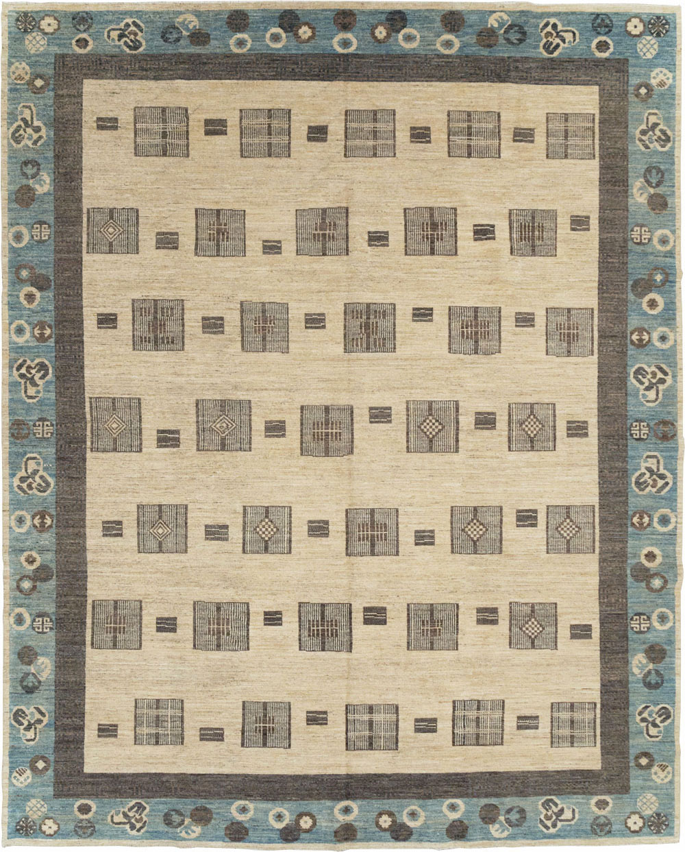 Modern East Turkestan Khotan Room Size Carpet, No.31724 - Gss
