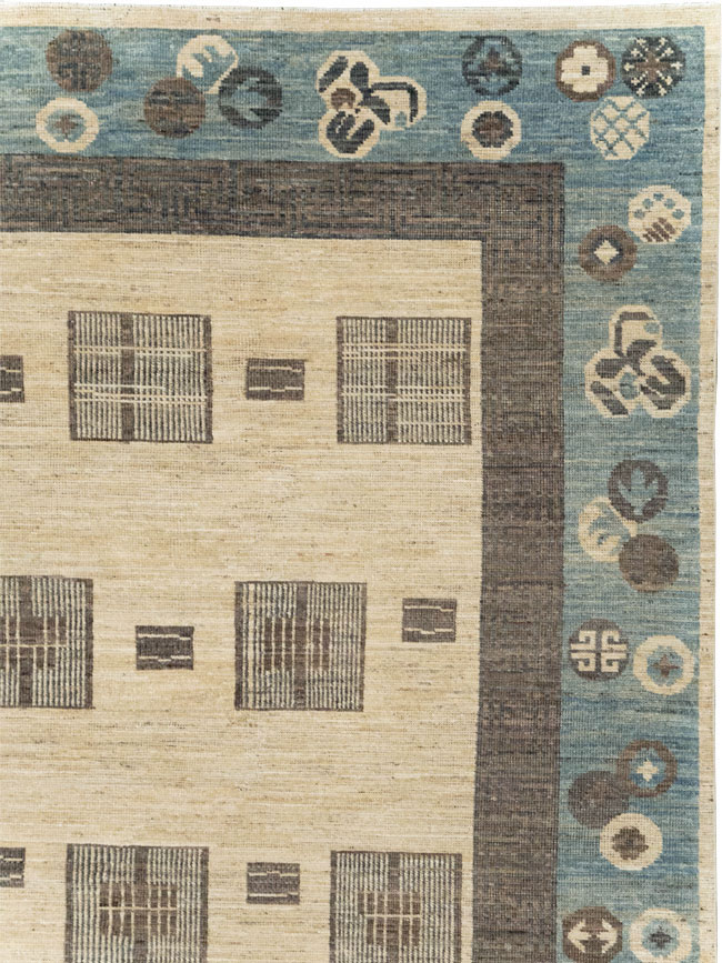 Modern East Turkestan Khotan Room Size Carpet, No.31724 - Gss
