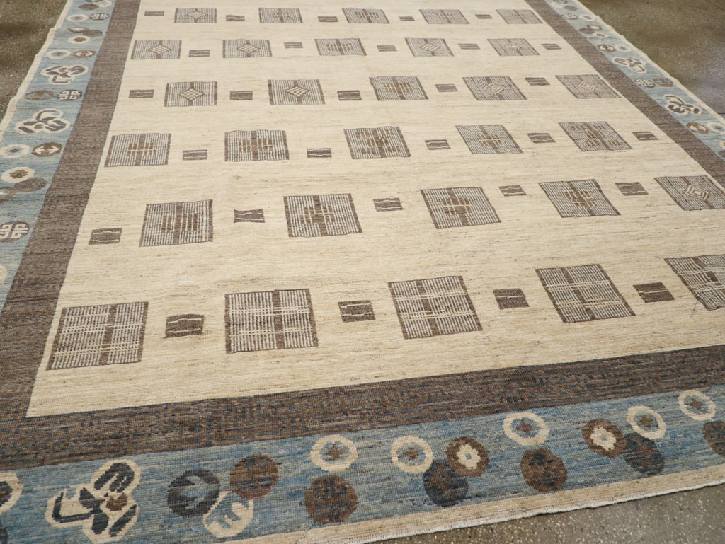Modern East Turkestan Khotan Room Size Carpet, No.31724 - Gss
