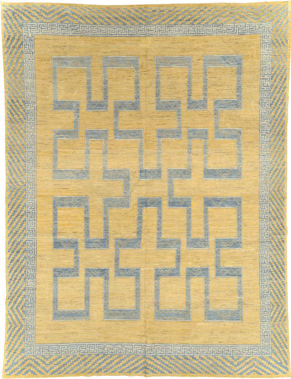 African Tuareg Inspired Modern East Turkestan Khotan Room Size Carpet, No.31726 - Gss