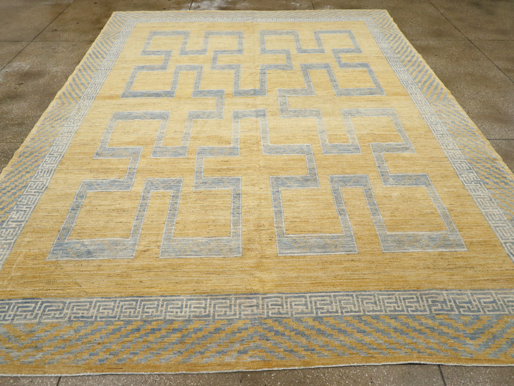 African Tuareg Inspired Modern East Turkestan Khotan Room Size Carpet, No.31726 - Gss