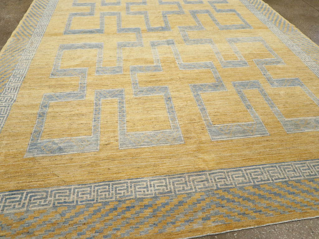 African Tuareg Inspired Modern East Turkestan Khotan Room Size Carpet, No.31726 - Gss