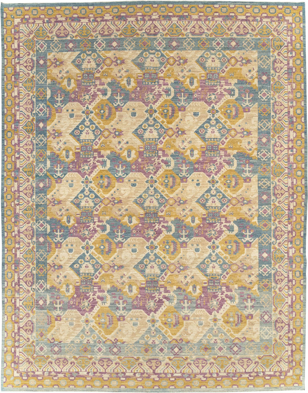 Modern East Turkestan Khotan Room Size Carpet, No.31728 - Gss