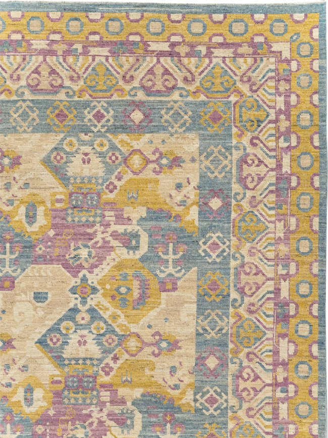 Modern East Turkestan Khotan Room Size Carpet, No.31728 - Gss