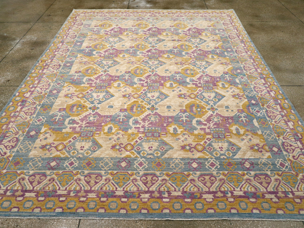 Modern East Turkestan Khotan Room Size Carpet, No.31728 - Gss