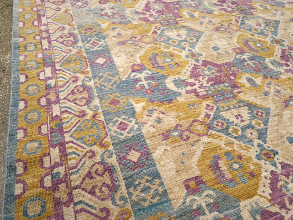 Modern East Turkestan Khotan Room Size Carpet, No.31728 - Gss