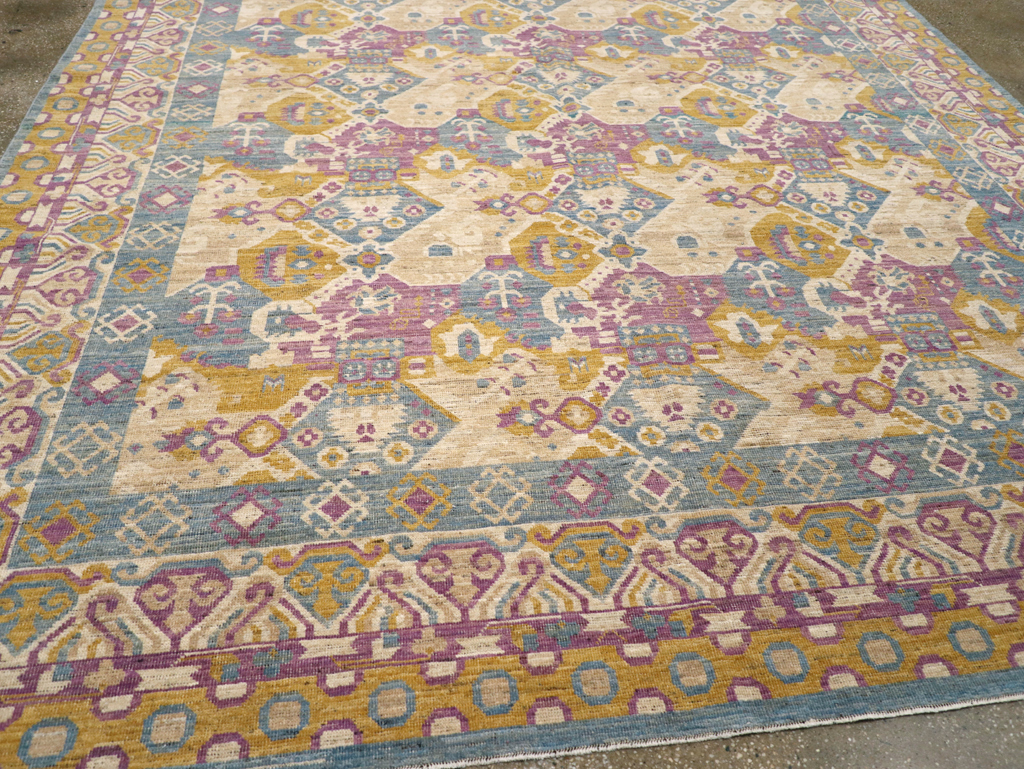 Modern East Turkestan Khotan Room Size Carpet, No.31728 - Gss