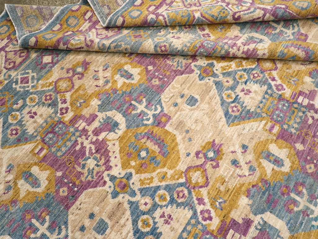 Modern East Turkestan Khotan Room Size Carpet, No.31728 - Gss