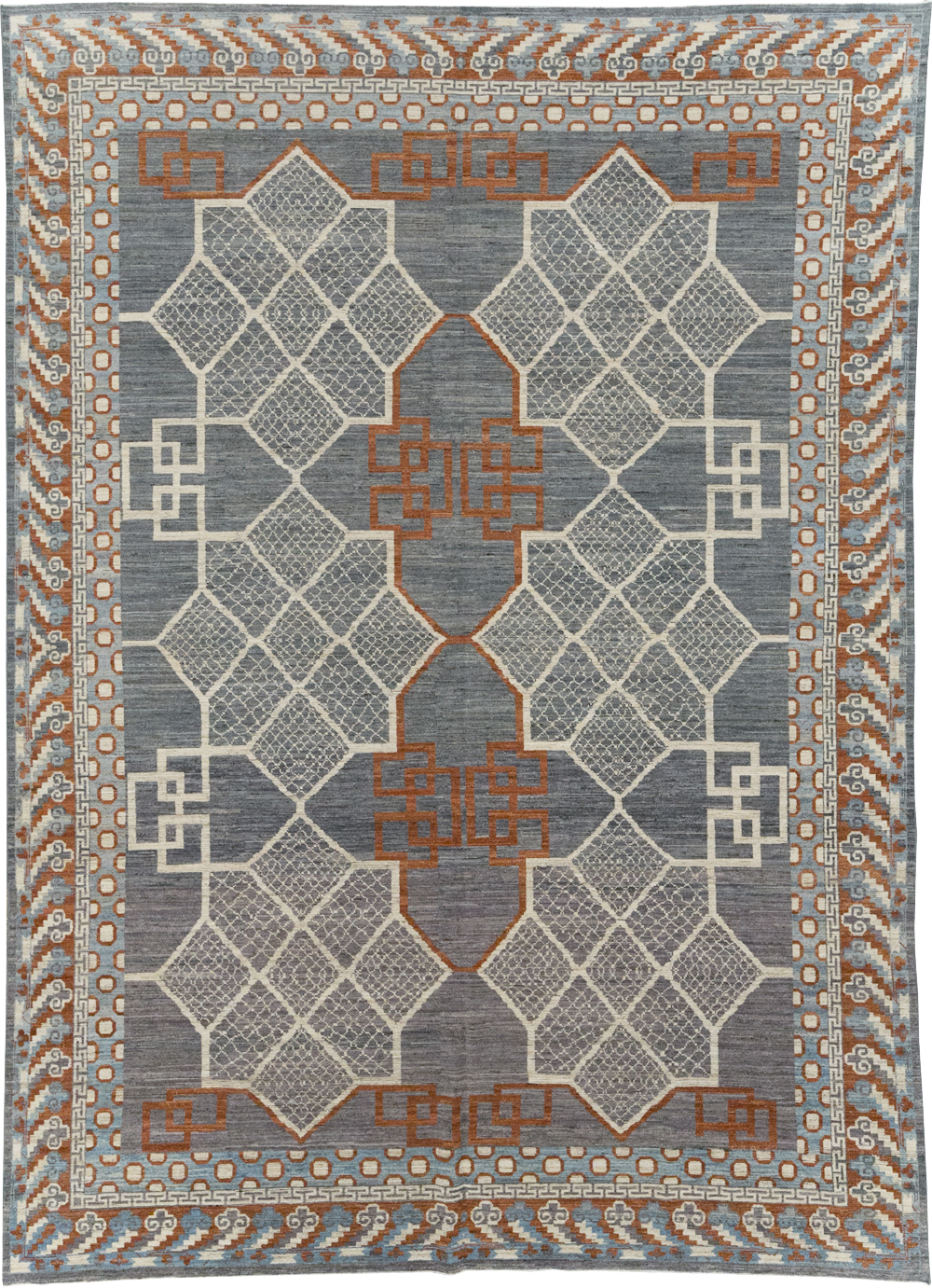 Modern East Turkestan Khotan Room Size Carpet, No.31730 - Gss