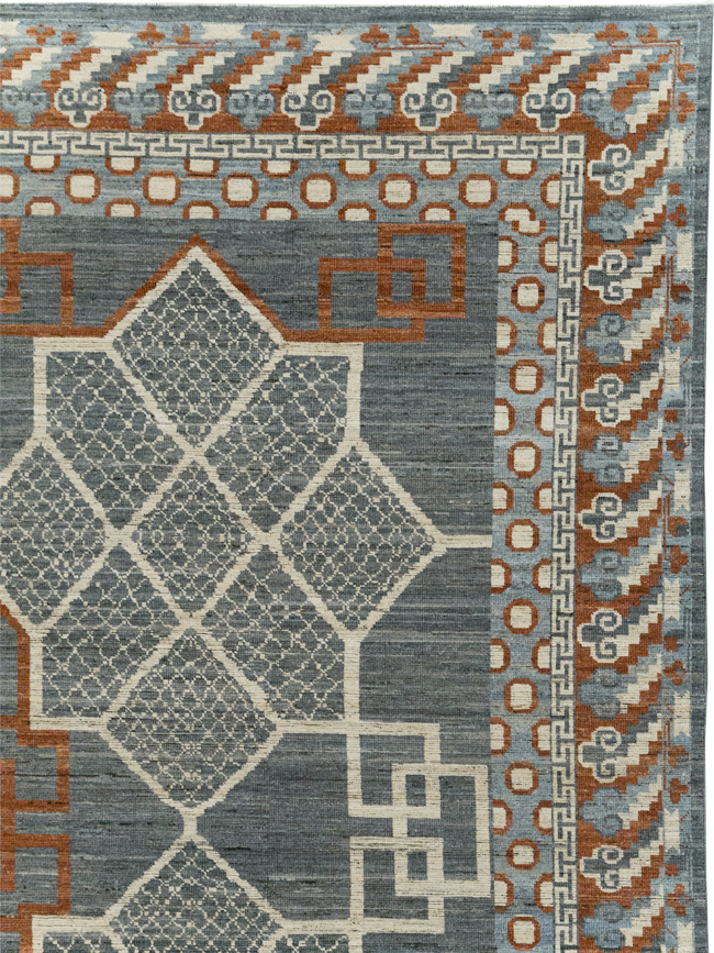 Modern East Turkestan Khotan Room Size Carpet, No.31730 - Gss