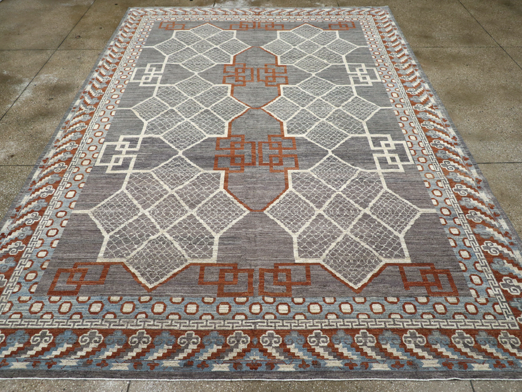 Modern East Turkestan Khotan Room Size Carpet, No.31730 - Gss