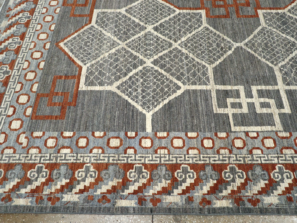 Modern East Turkestan Khotan Room Size Carpet, No.31730 - Gss