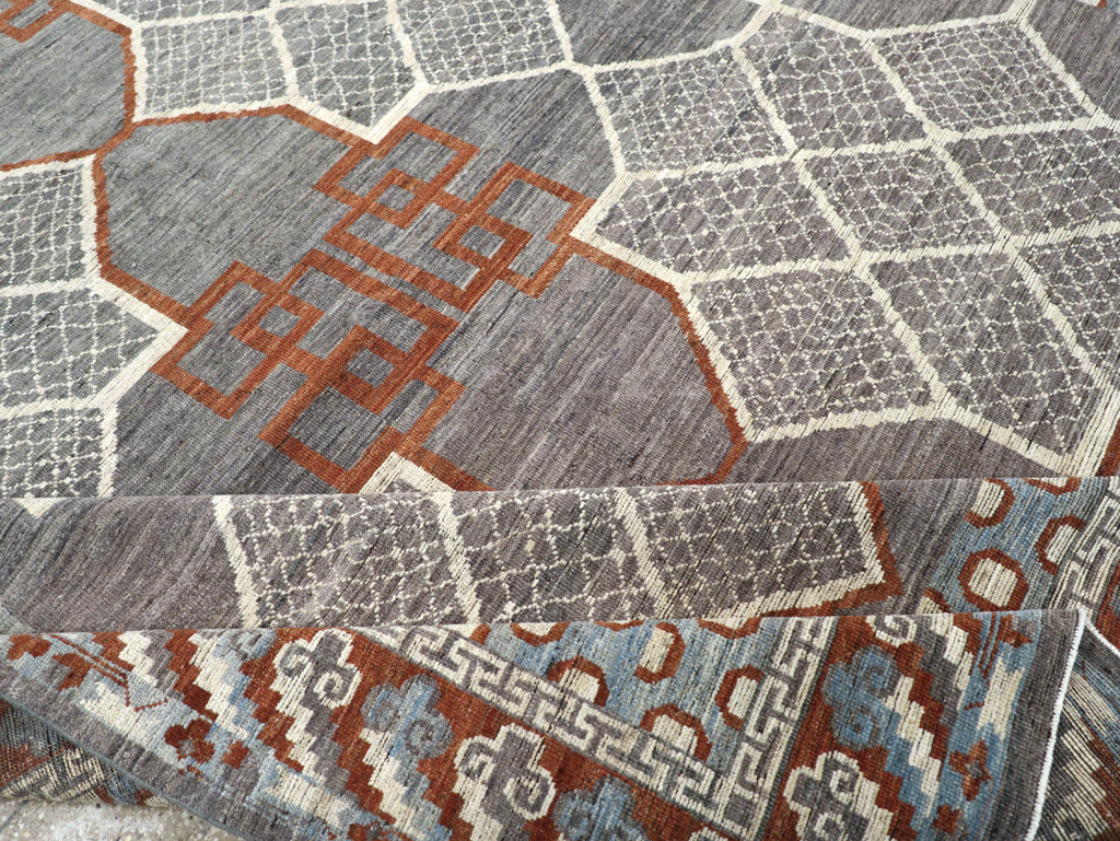 Modern East Turkestan Khotan Room Size Carpet, No.31730 - Gss