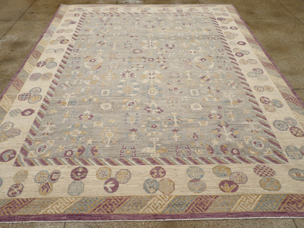 Modern East Turkestan Khotan Room Size Carpet, No.31731 - Gss