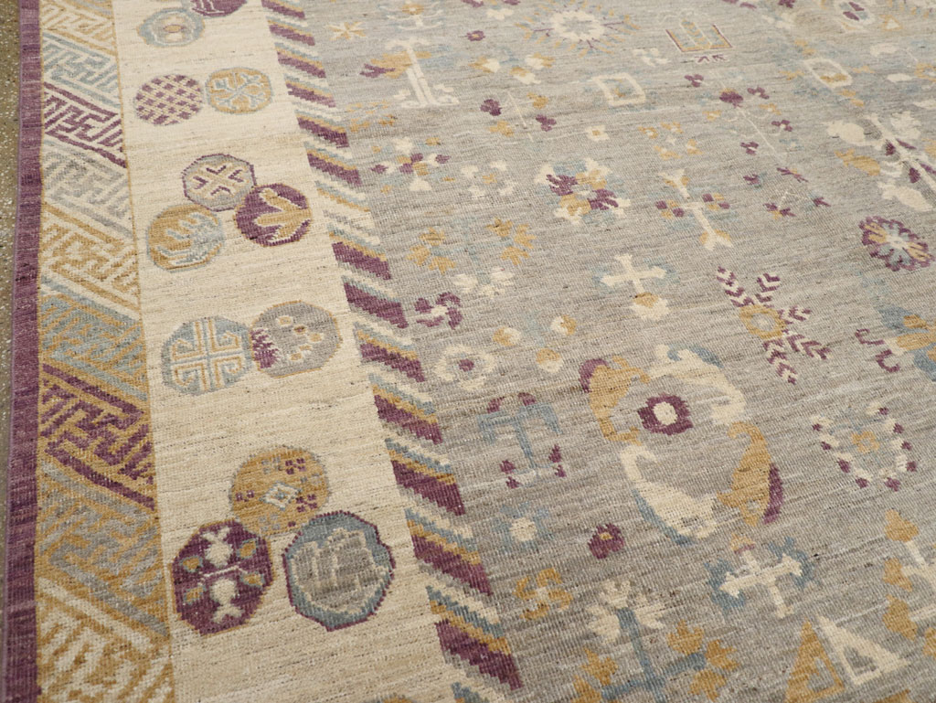 Modern East Turkestan Khotan Room Size Carpet, No.31731 - Gss