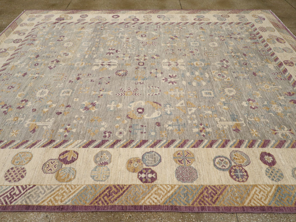 Modern East Turkestan Khotan Room Size Carpet, No.31731 - Gss
