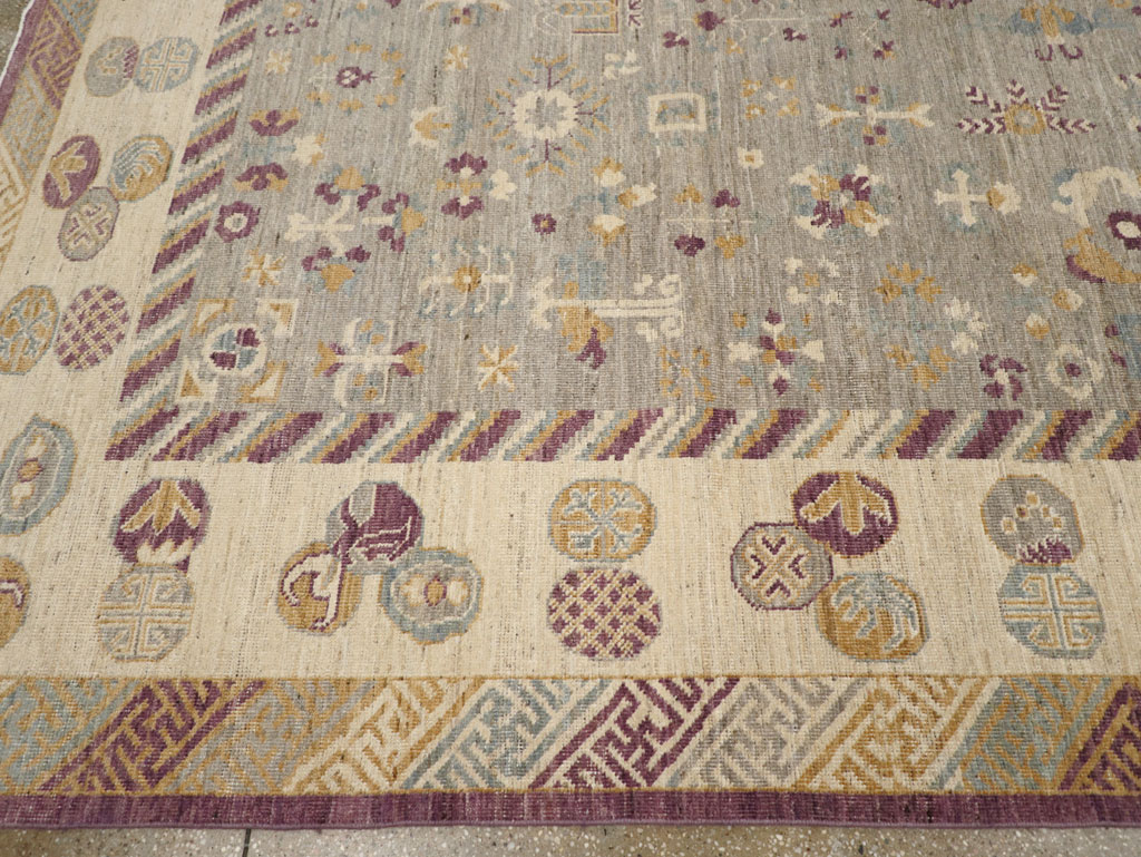 Modern East Turkestan Khotan Room Size Carpet, No.31731 - Gss