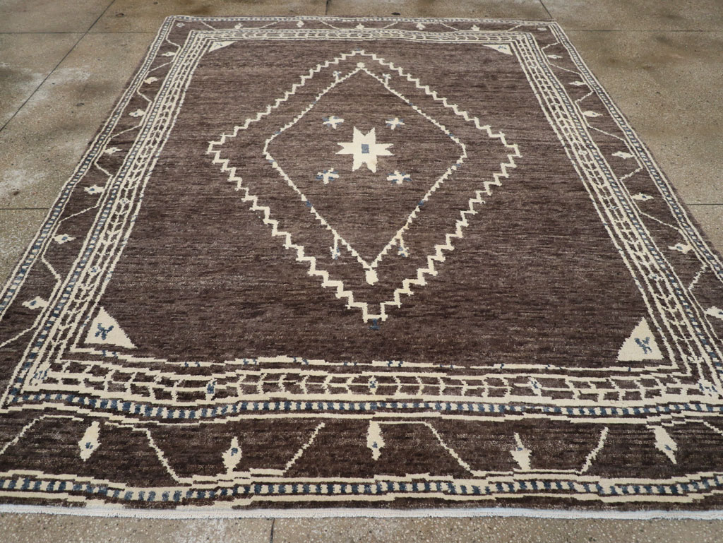 Modern Tibetan Agra Style Small Room Size Carpet, No.31736 - Gss