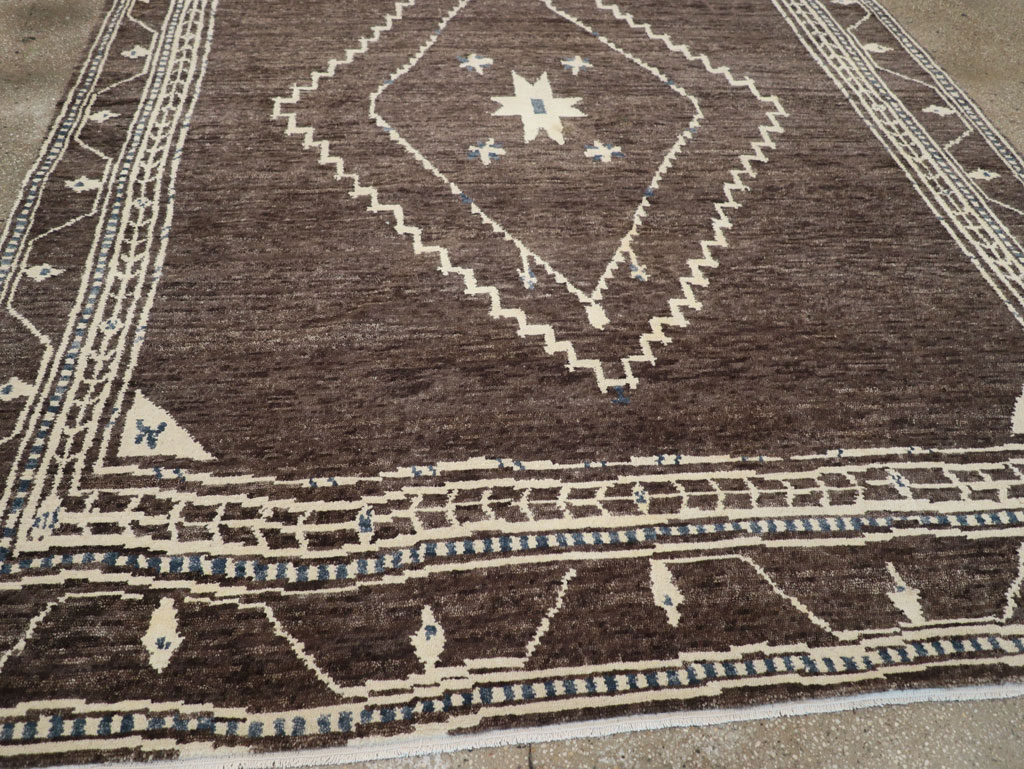 Modern Tibetan Agra Style Small Room Size Carpet, No.31736 - Gss