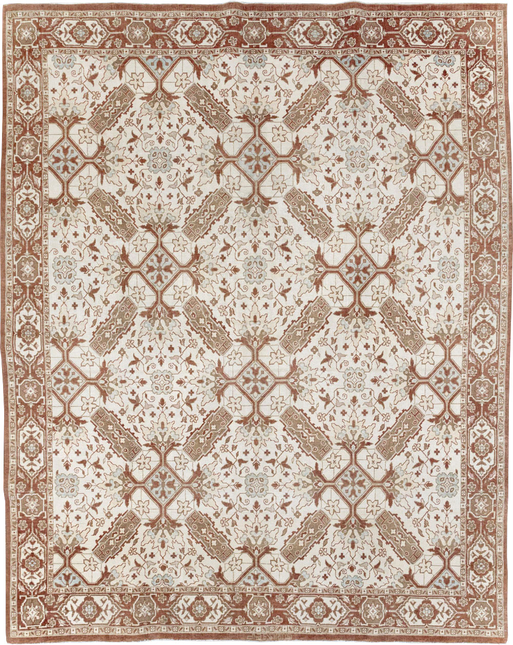 Vintage Indian Cotton Agra Small Room Size Carpet, No.31739 - Gss