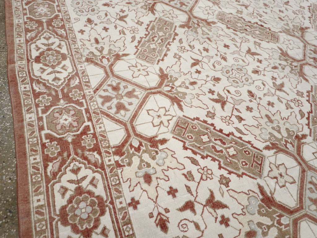 Vintage Indian Cotton Agra Small Room Size Carpet, No.31739 - Gss