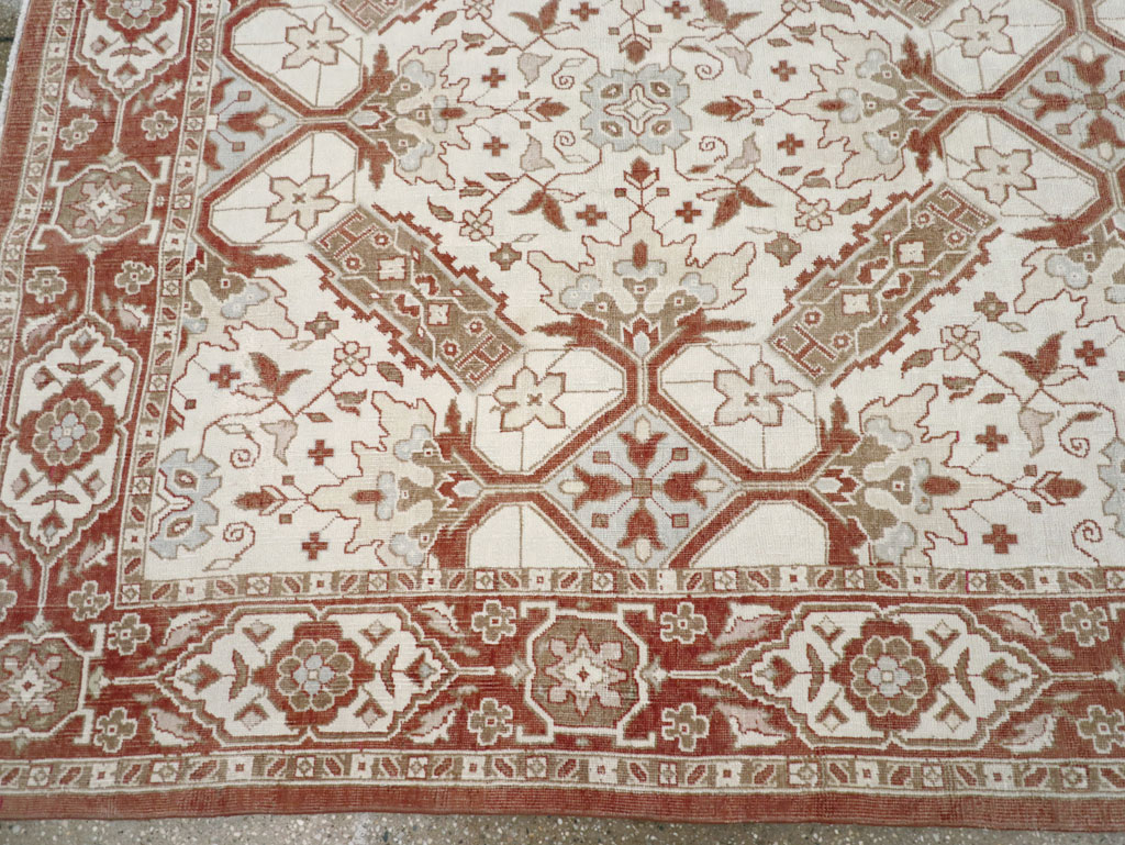 Vintage Indian Cotton Agra Small Room Size Carpet, No.31739 - Gss