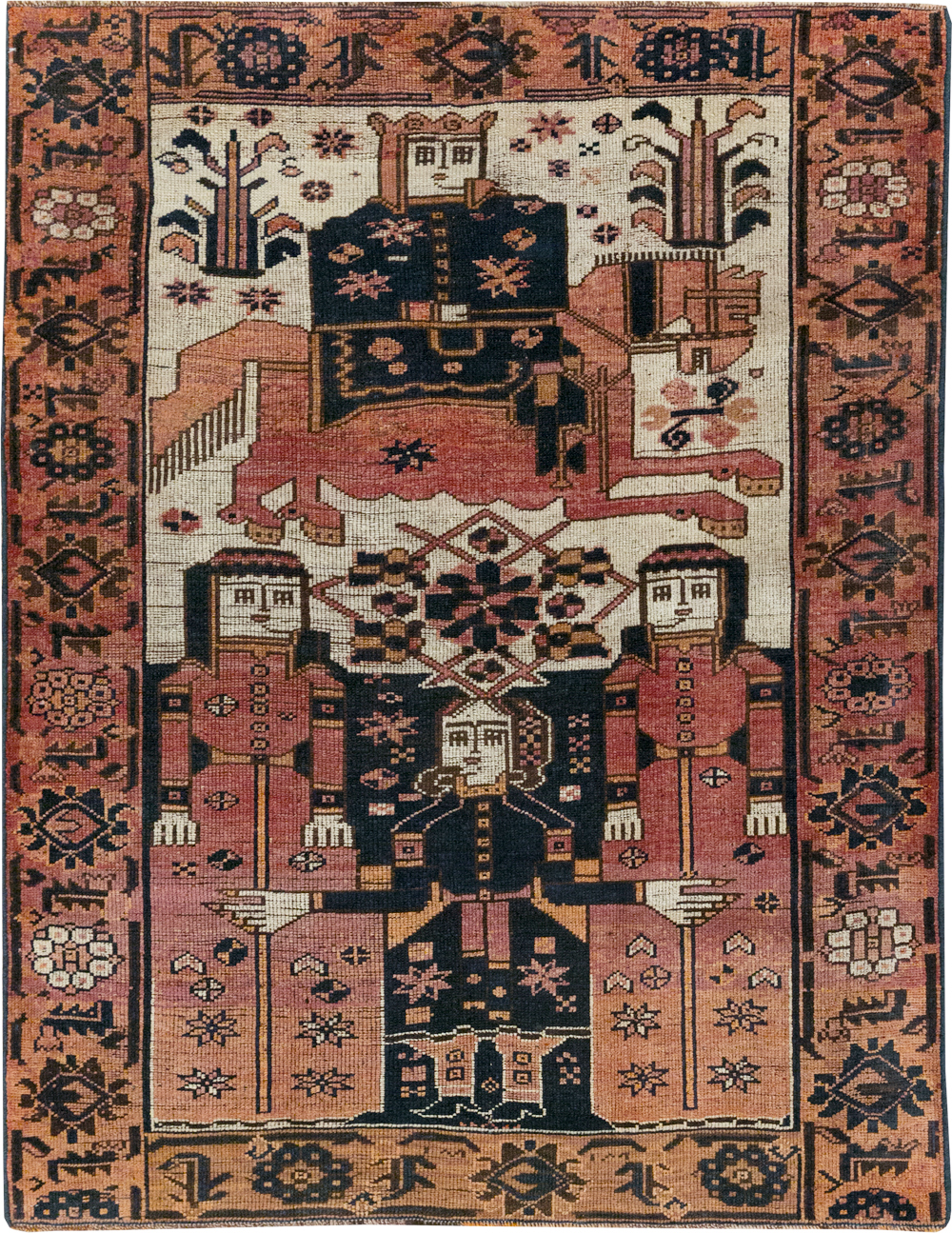 Vintage Persian Bakhtiari Rug, No.31747 - Gss