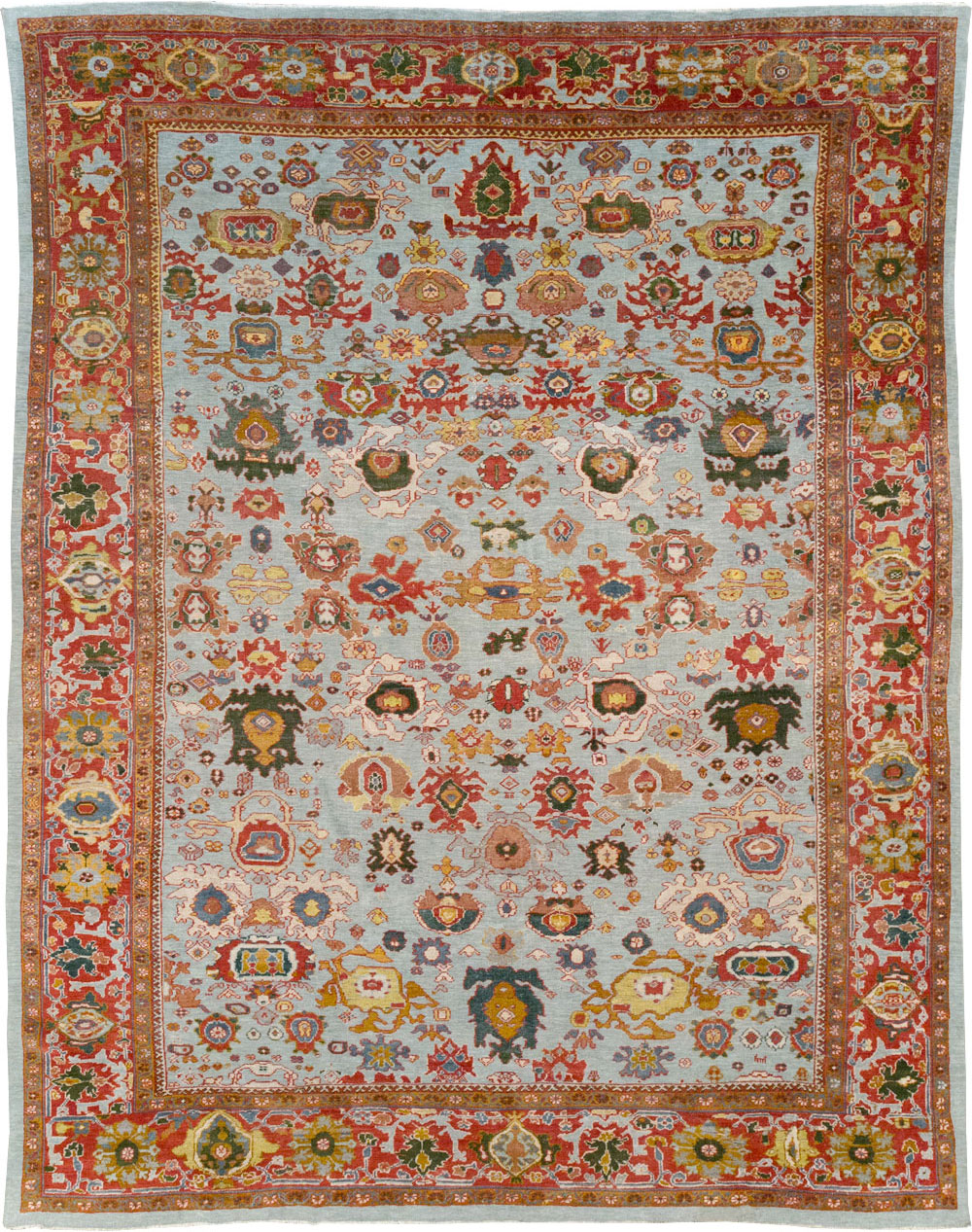 Antique Persian Mahal Large Room Size Carpet, No.31748 - Gss