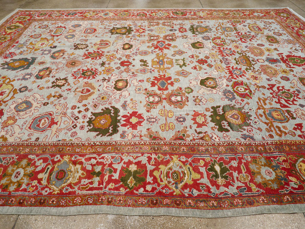 Antique Persian Mahal Large Room Size Carpet, No.31748 - Gss