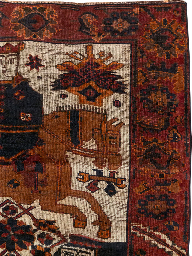 Vintage Persian Bakhtiari Rug, No.31753 - Gss