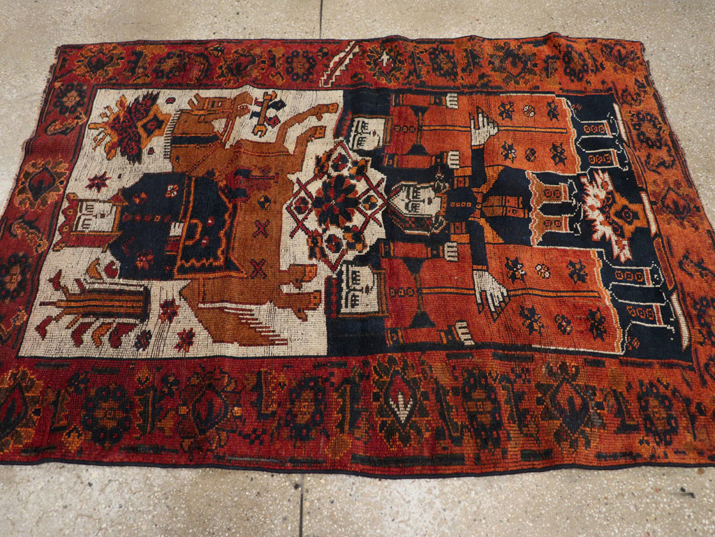 Vintage Persian Bakhtiari Rug, No.31753 - Gss