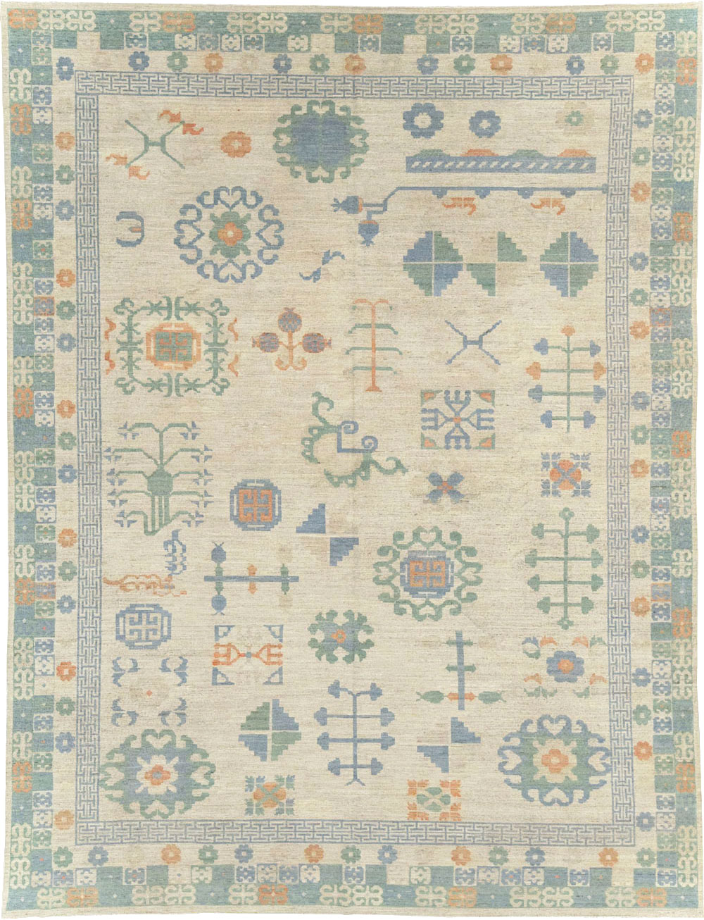 Modern East Turkestan Khotan Room Size Carpet, No.31761 - Gss