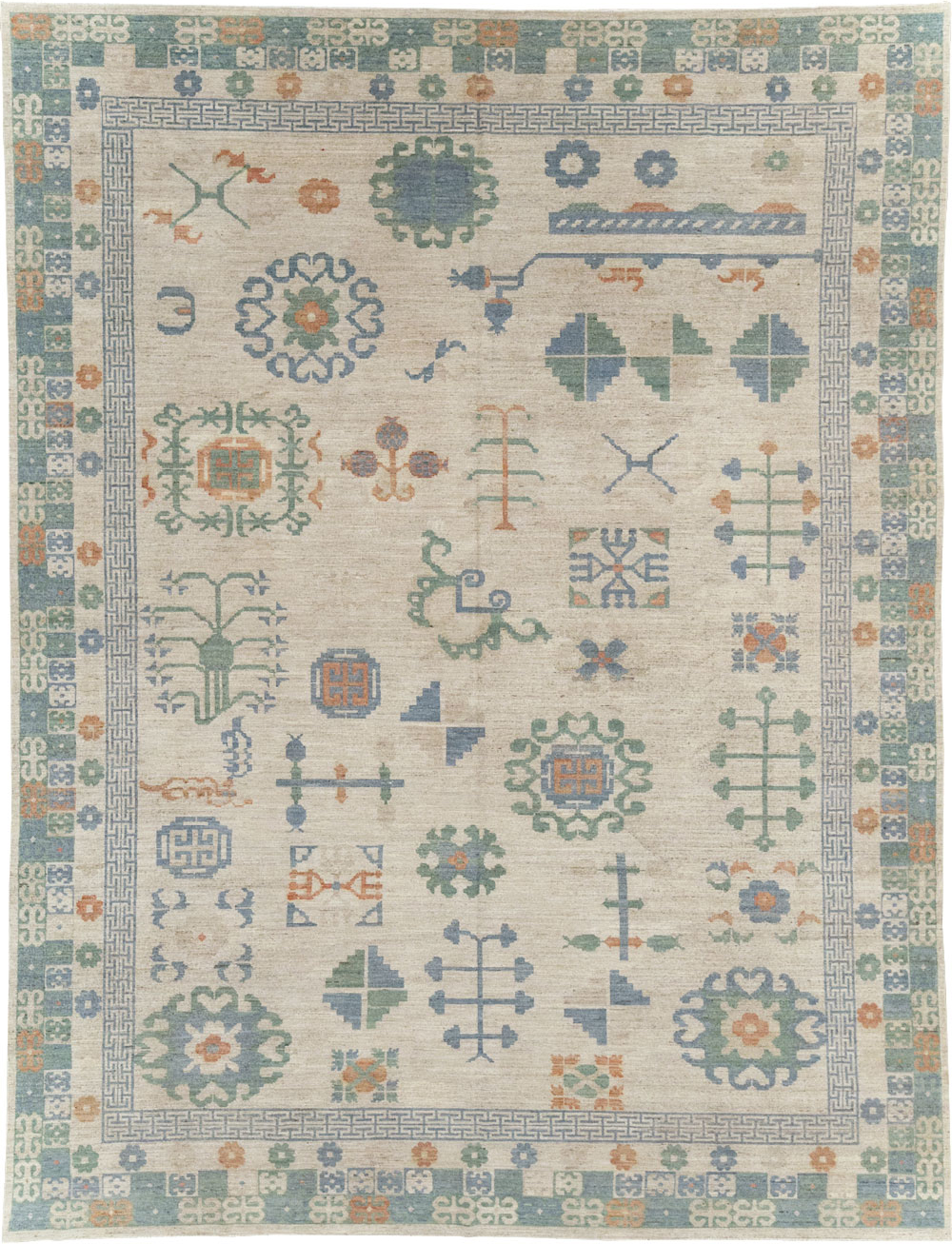 Modern East Turkestan Khotan Room Size Carpet, No.31761 - Gss
