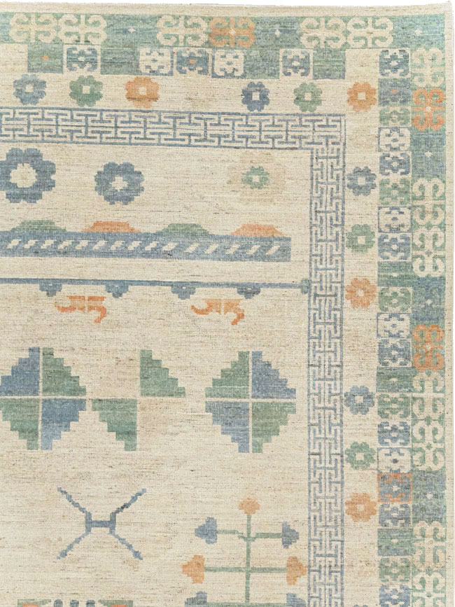 Modern East Turkestan Khotan Room Size Carpet, No.31761 - Gss